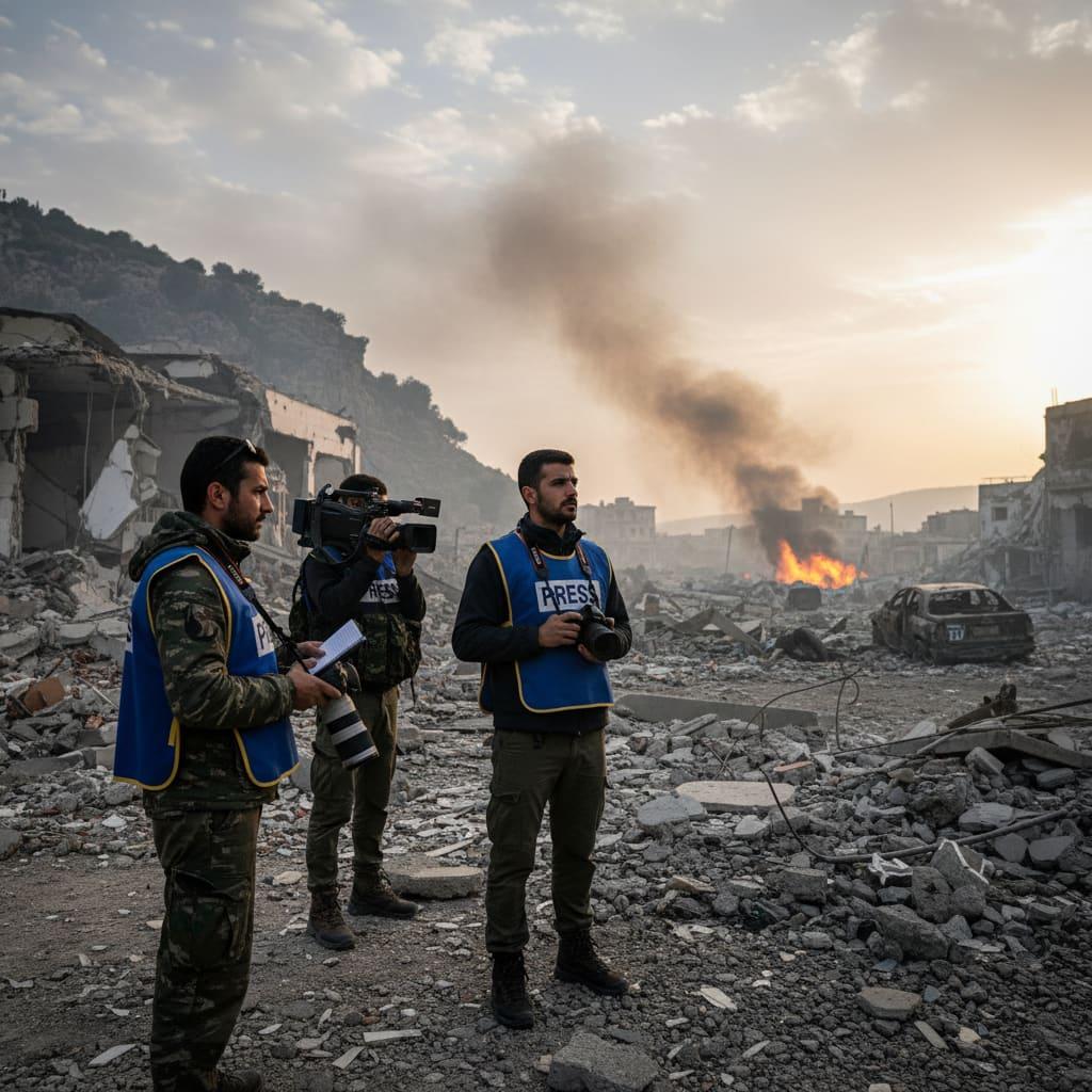 Illustration pour Trois journalistes libanais tués par une frappe israélienne dans la région de Jezzine