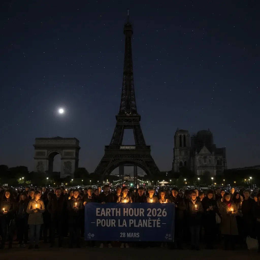 Illustration pour Earth hour 2026 : les monuments français s'éteignent le 28 mars pour la planète