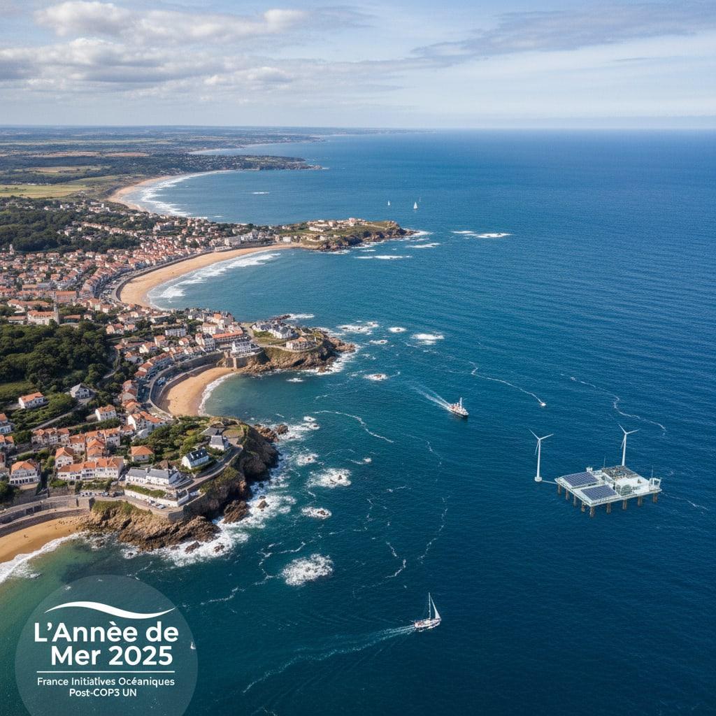 Illustration pour L'année de la mer : la France poursuit ses initiatives océaniques post-COP3 Nations unies