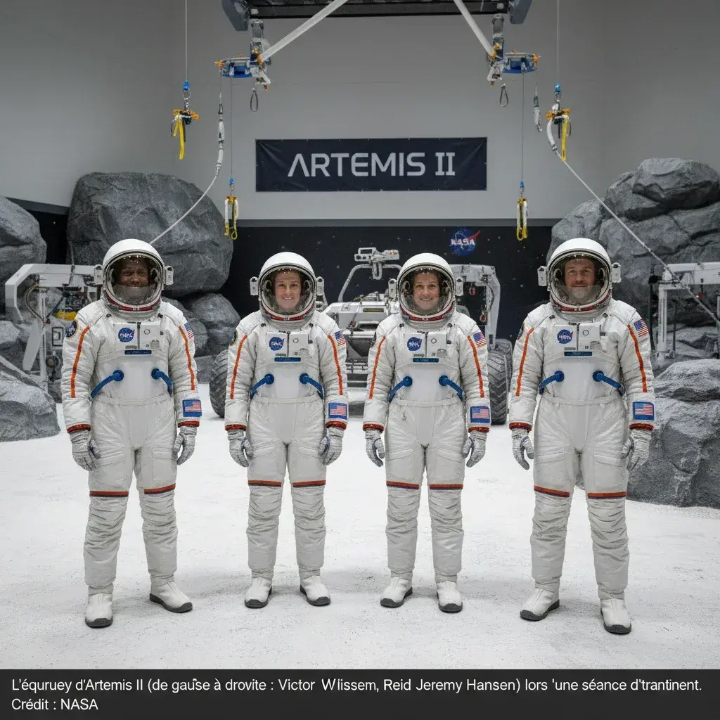 Illustration pour Quatre astronautes lancent la première mission lunaire habitée en plus de 50 ans : le retour vers la Lune est en marche