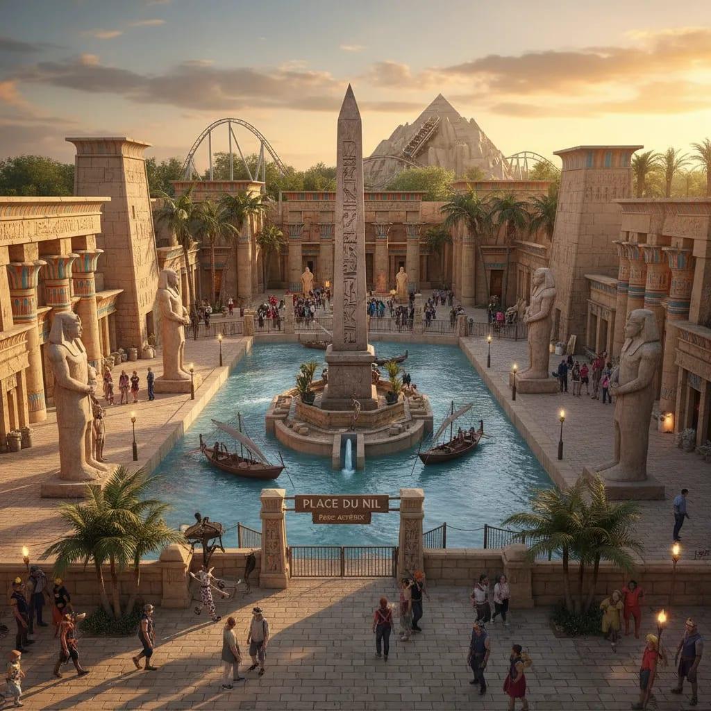 Illustration pour Ouverture de la saison 2026 du parc Astérix avec nouvelle zone immersive Égypte antique