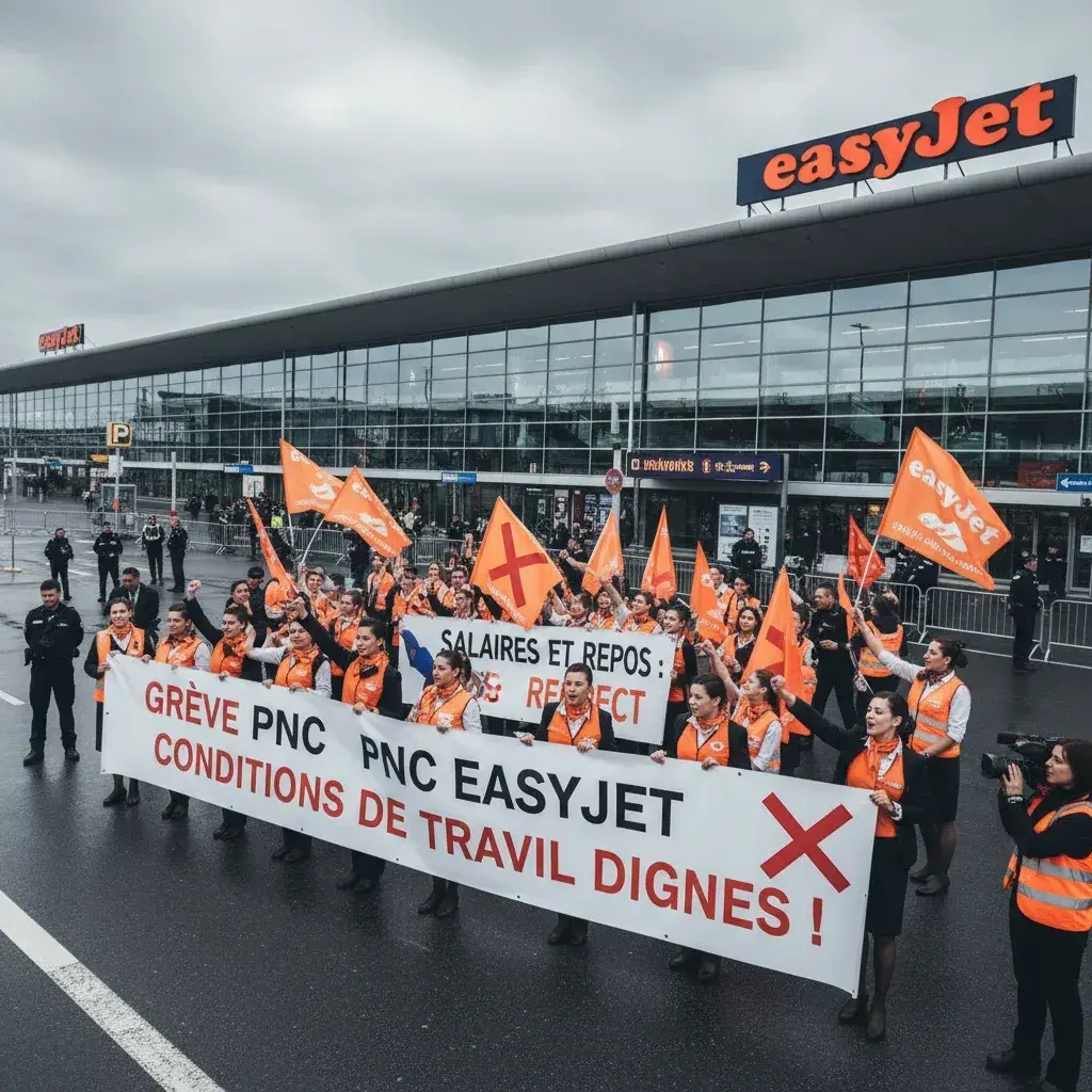 Illustration pour Grève des PNC easyJet en France le 6 avril 2026 : un conflit sur les conditions de travail
