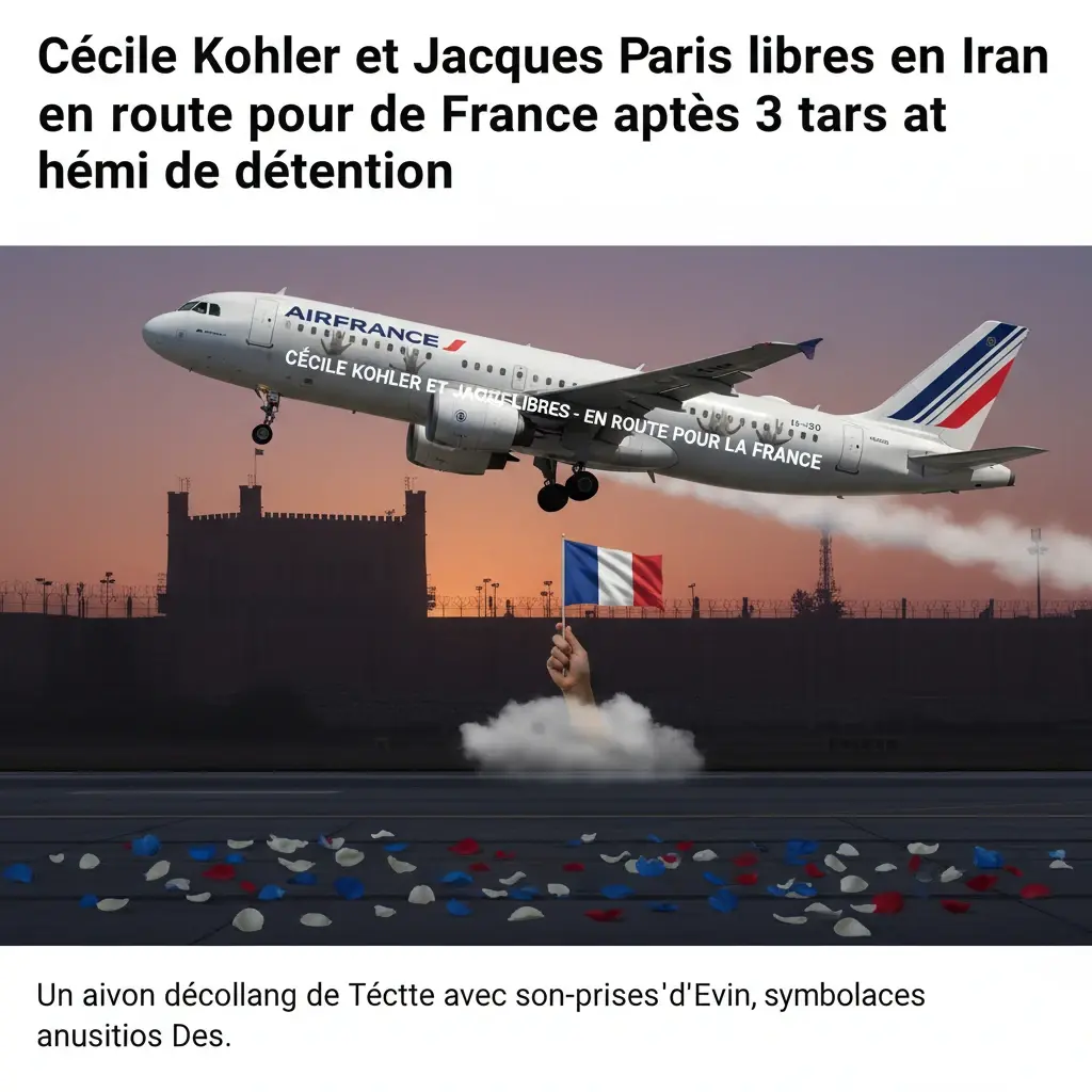 Illustration pour Cécile Kohler et Jacques Paris libres en Iran et en route pour la France après 3 ans et demi de détention