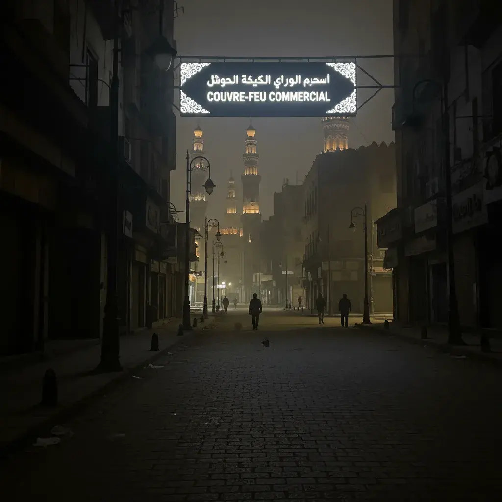 Illustration pour L'Égypte décrète un couvre-feu commercial face à la crise énergétique