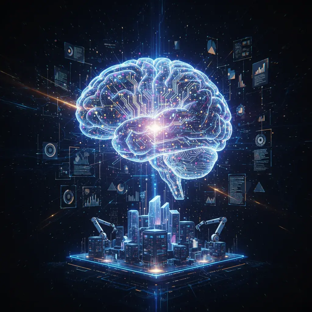 Illustration pour Explosion de la croissance de l'ia et innovations tech majeures