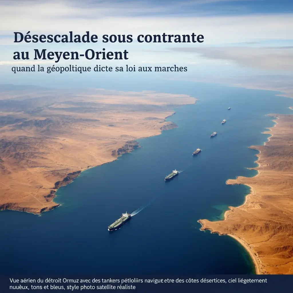Illustration pour Désescalade sous contrainte au Moyen-Orient : quand la géopolitique dicte sa loi aux marchés