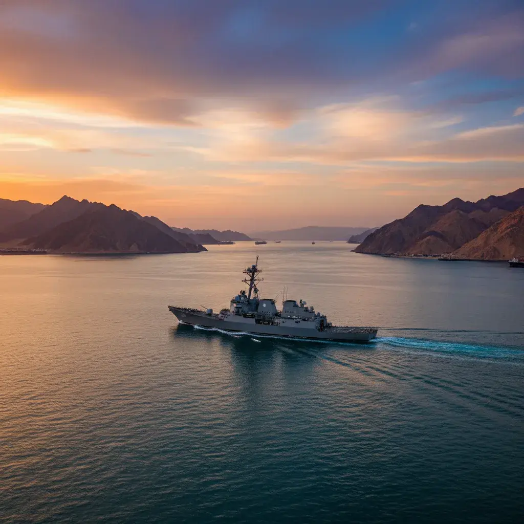 Illustration pour L'Iran nie le passage de navires américains dans le détroit d'Ormuz et menace de représailles