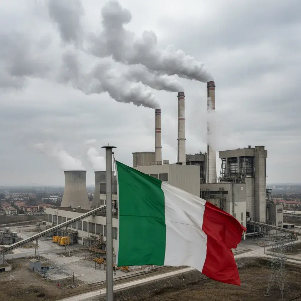 Illustration pour L'Italie repousse la fermeture de ses centrales à charbon jusqu'en 2038 face à la crise énergétique