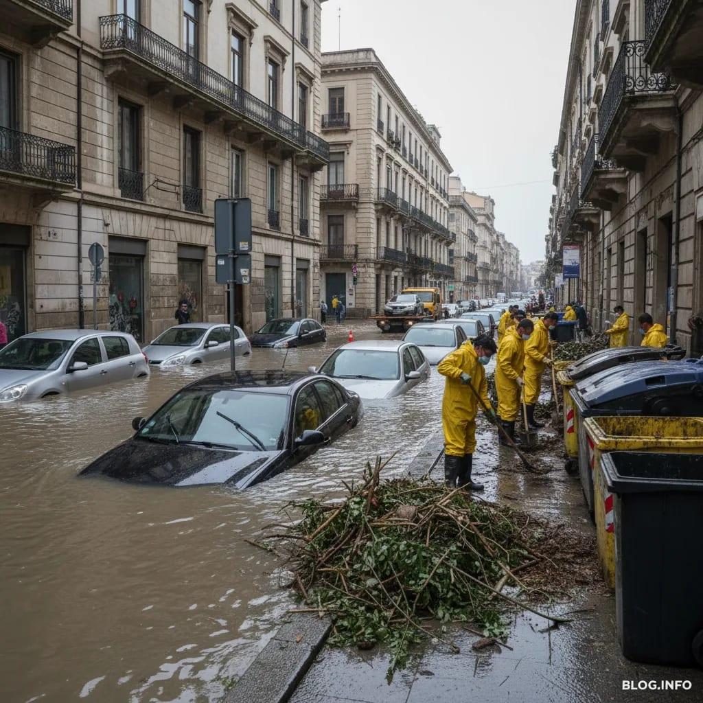 Illustration pour Wellington entame le nettoyage après inondations soudaines