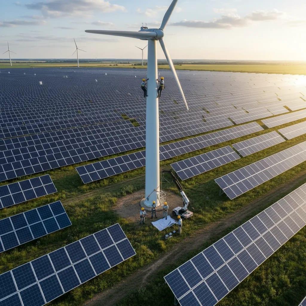 Illustration pour Earth day met en lumière les innovations pour l'énergie propre